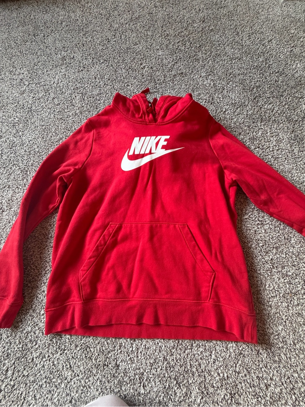 Nike Red Crewneck Sweatshirt with White Swoosh